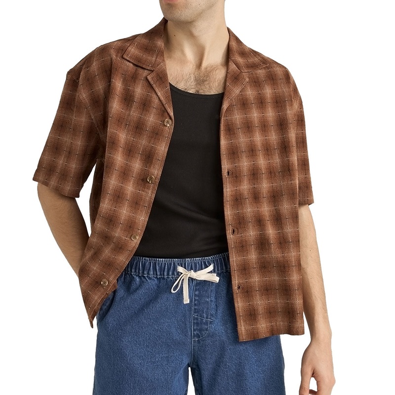 Rhythm Relaxed Shadow Check Shirt – Rust