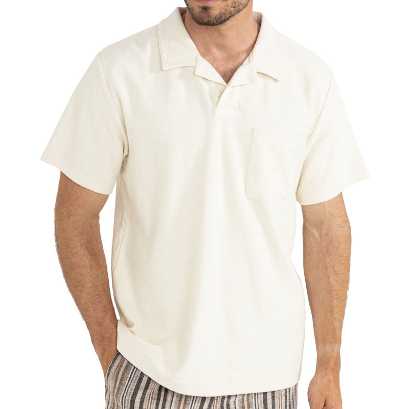 Rhythm Vintage Terry Polo Shirt – Natural 2025