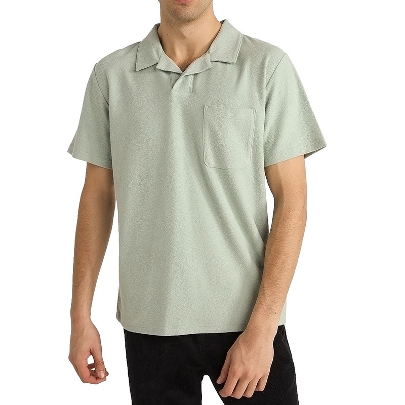 Rhythm Vintage Terry Polo Shirt – Seafoam