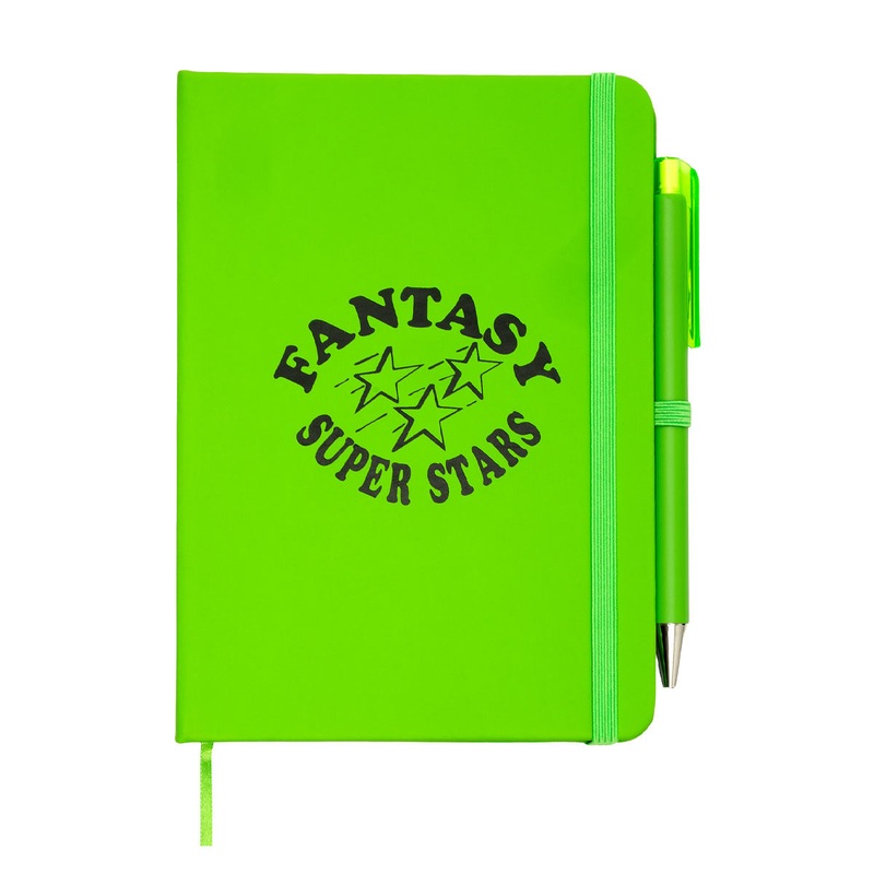 Sci-Fi Fantasy Notebook And Pen – Lime