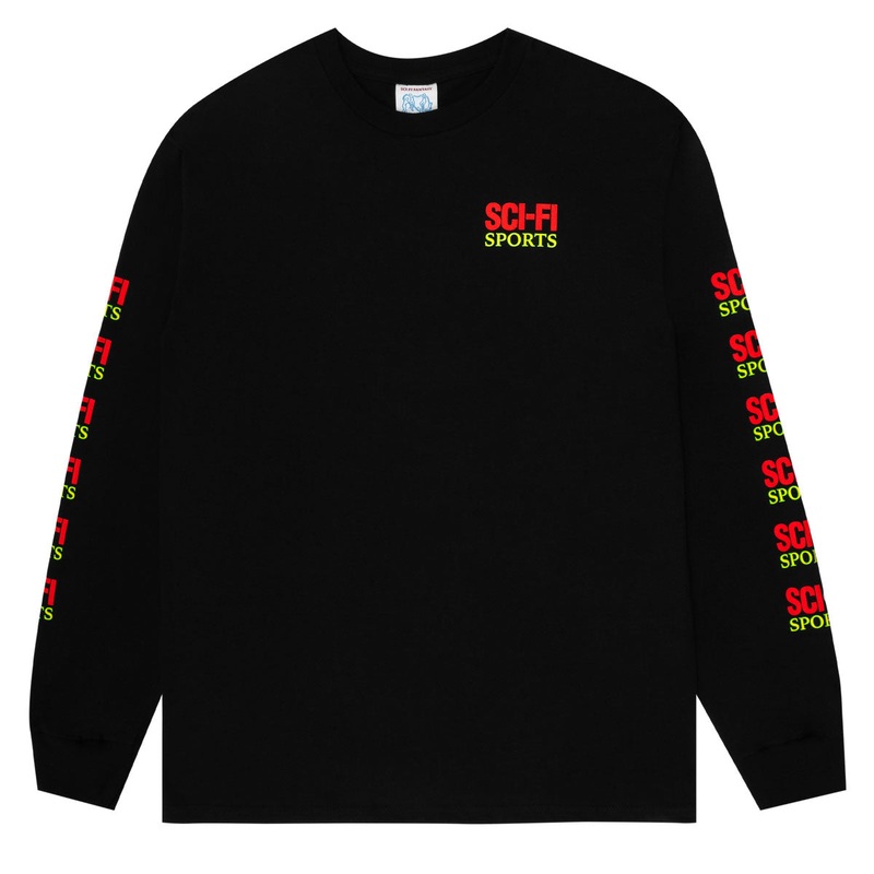 Sci-Fi Fantasy Sports Long Sleeve T-Shirt – Black