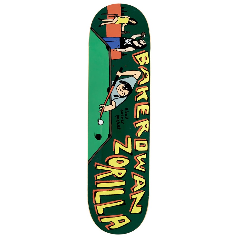 Baker Rowan Zorilla 8 Ball Corner Pocket Skateboard Deck – 8.50