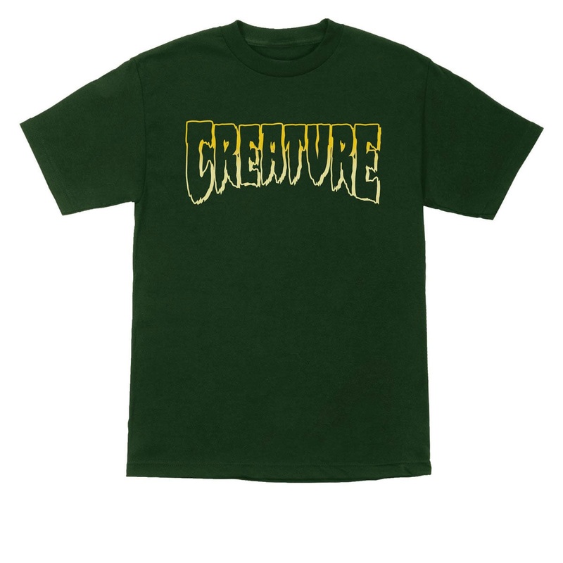 Creature Logo Outline T-Shirt – Forest/Yellow