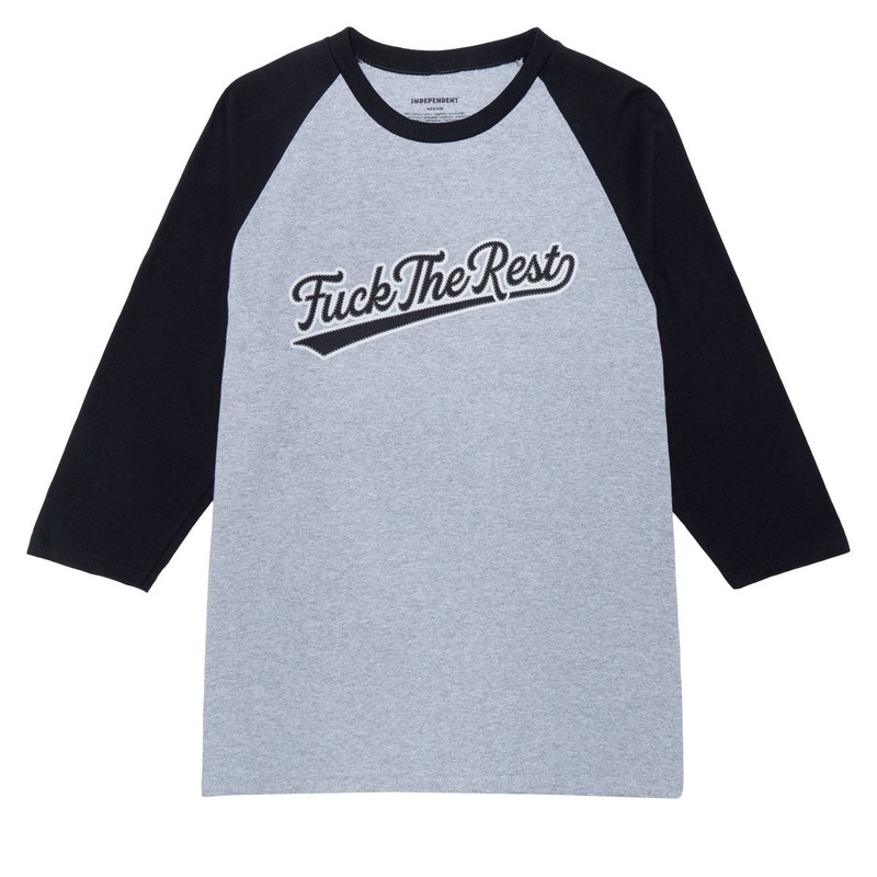 Independent FTR Team 3/4 Sleeve T-Shirt – Sport Grey/Black
