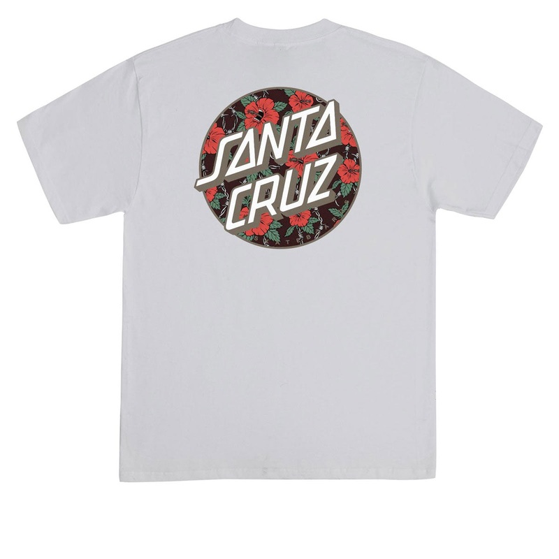 Santa Cruz Screaming Hibiscus Dot T-Shirt – Ash