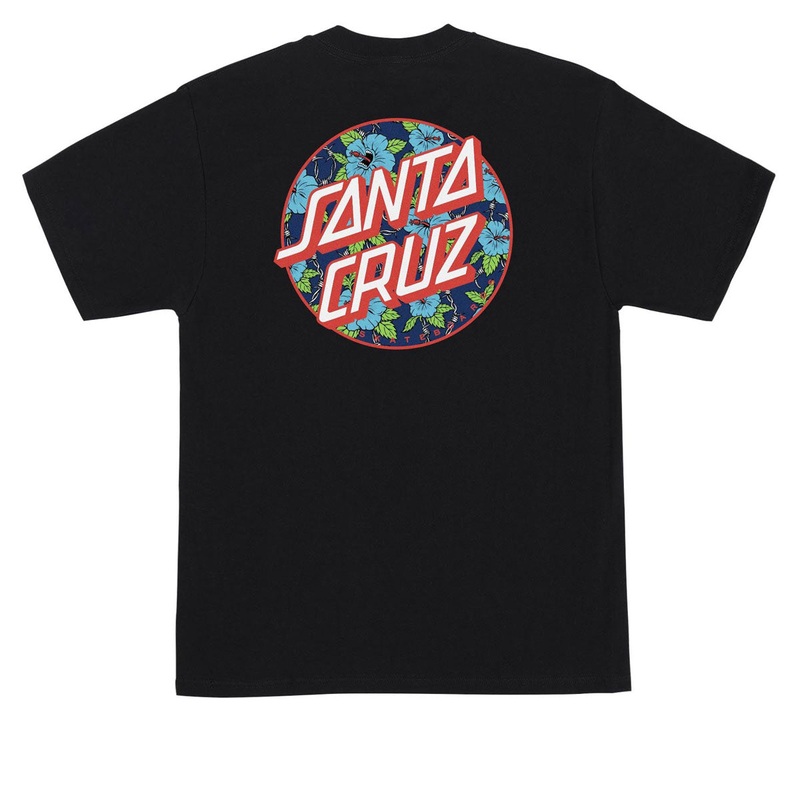 Santa Cruz Screaming Hibiscus Dot T-Shirt – Black