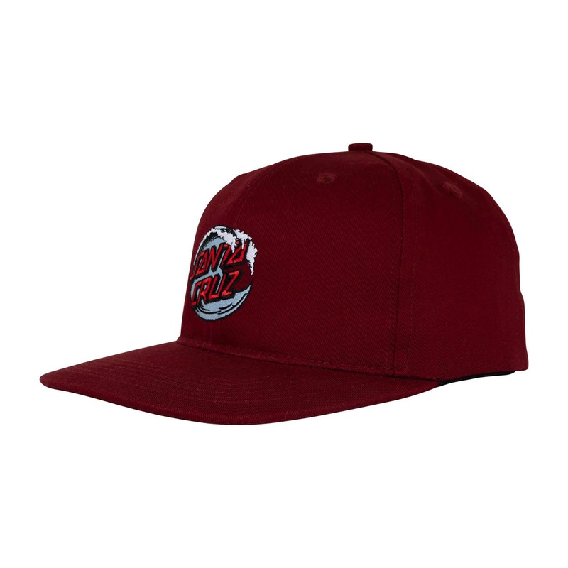 Santa Cruz Simplified Wave Dot Snapback Hat – Maroon
