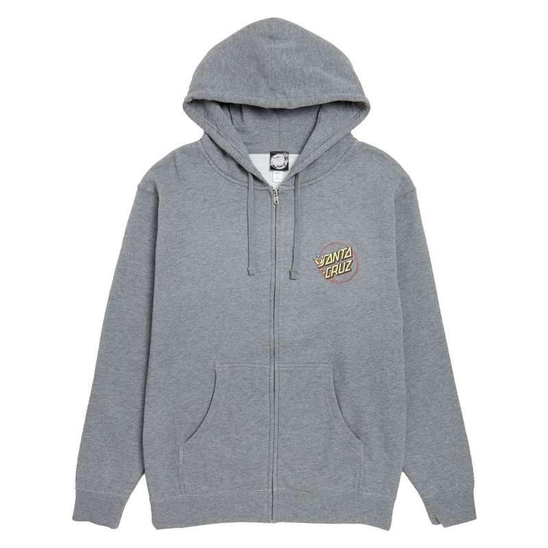 Santa Cruz Winkowski Dope Planet 2 Dot Zip Hoodie – Gunmetal Heather