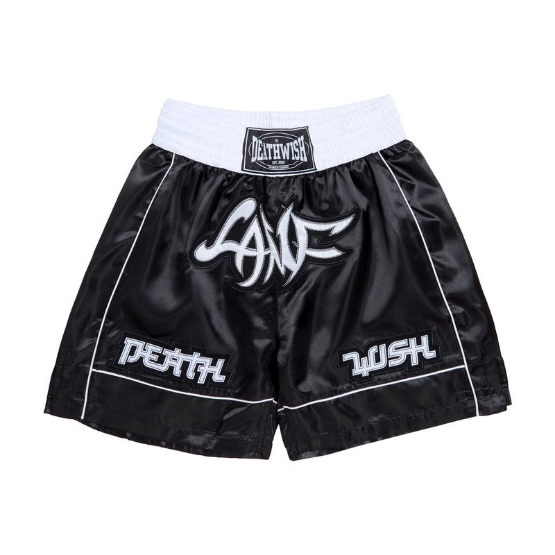 Deathwish Lamf Satin Boxing Shorts – Black