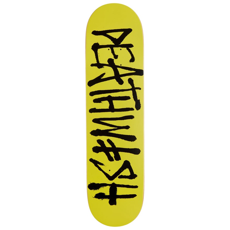 Deathwish OG Deathspray Skateboard Deck – Yellow/Black – 8.00