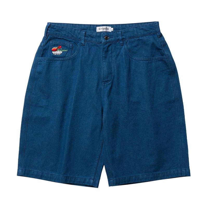 Evisen Sushi Denim Shorts – Light Blue