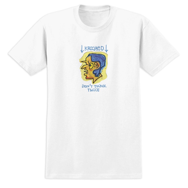 Krooked Blue Thinker T-Shirt – White