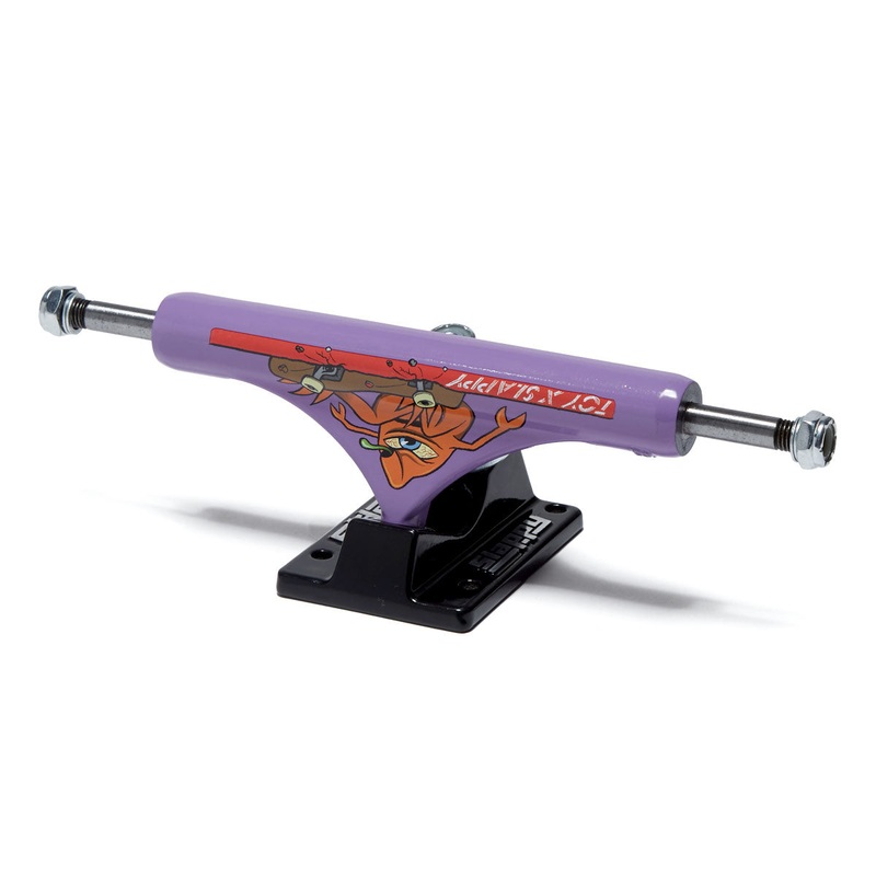 Slappy x Toy Machine ST1 Hollow Skateboard Trucks – Purple/Black – 8.00