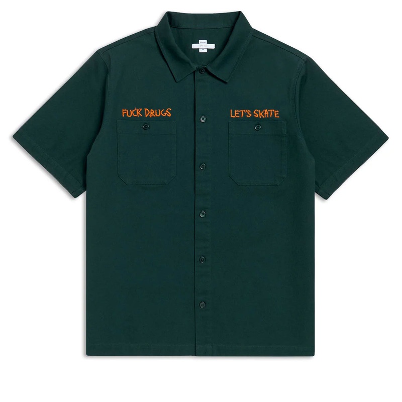 CCS Live x Heroin 420 Work Shirt – Hunter Green – XS