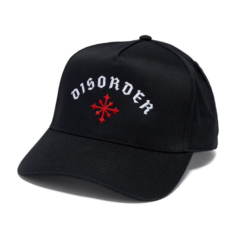 Disorder Arch Logo Snapback Hat – Black/Red
