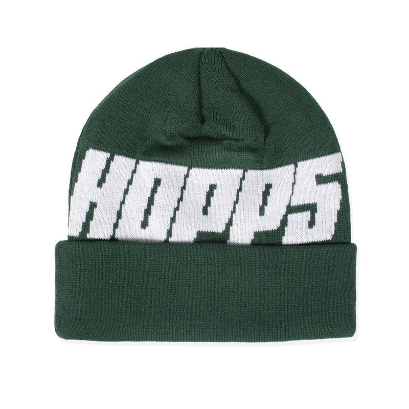 Hopps Bighopps Knitted Beanie – Hunter Green/White