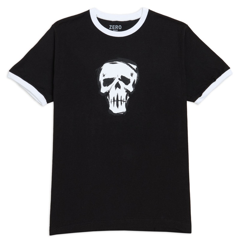 Zero DTL Skull Ringer T-Shirt – Black
