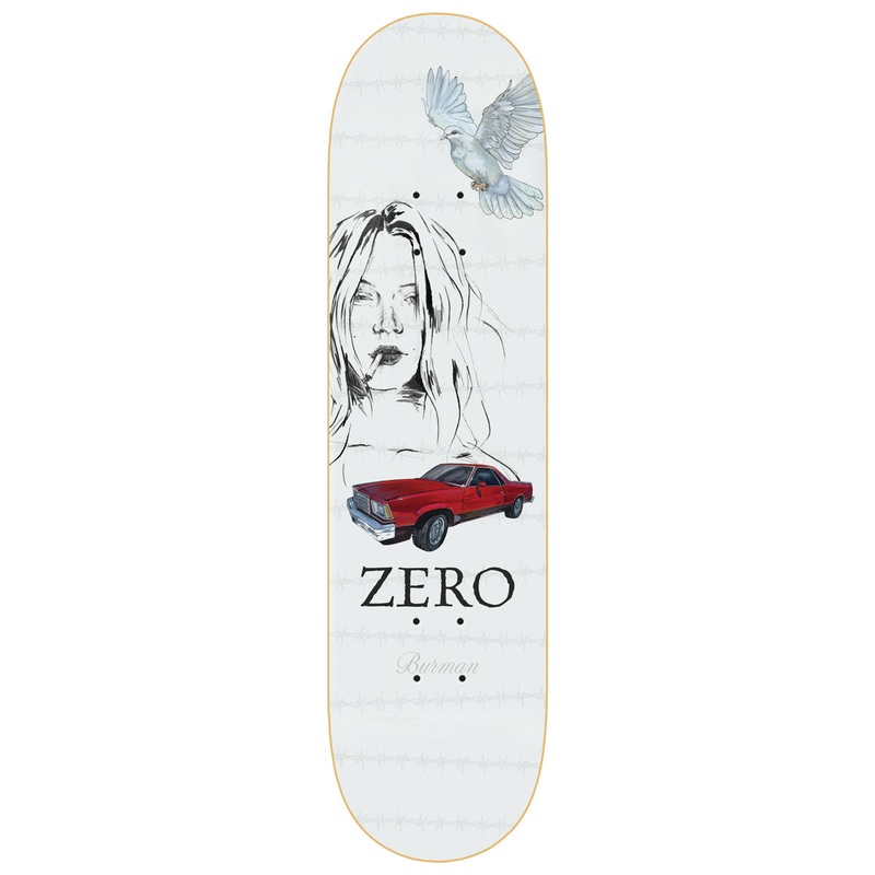 Zero Fast Times Burman Skateboard Deck – 8.50