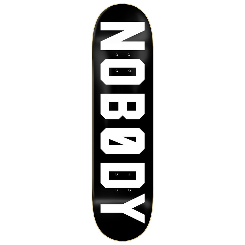 Zero Nobody Skateboard Deck – Black/White – 8.25