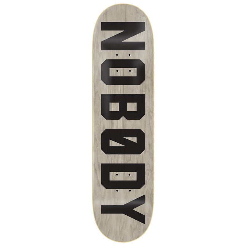 Zero Nobody Skateboard Deck – Grey/Black – 8.50