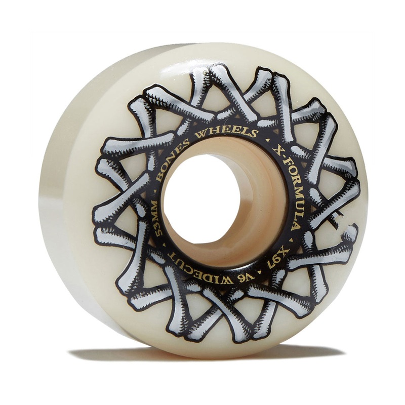 Bones X Formula Widecuts 97a V6 Wide-Cut Skateboard Wheels – 53mm