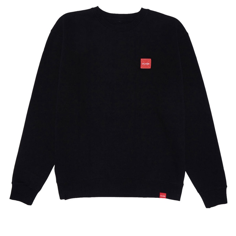 Chocolate Square Label Crew Sweatshirt – Black