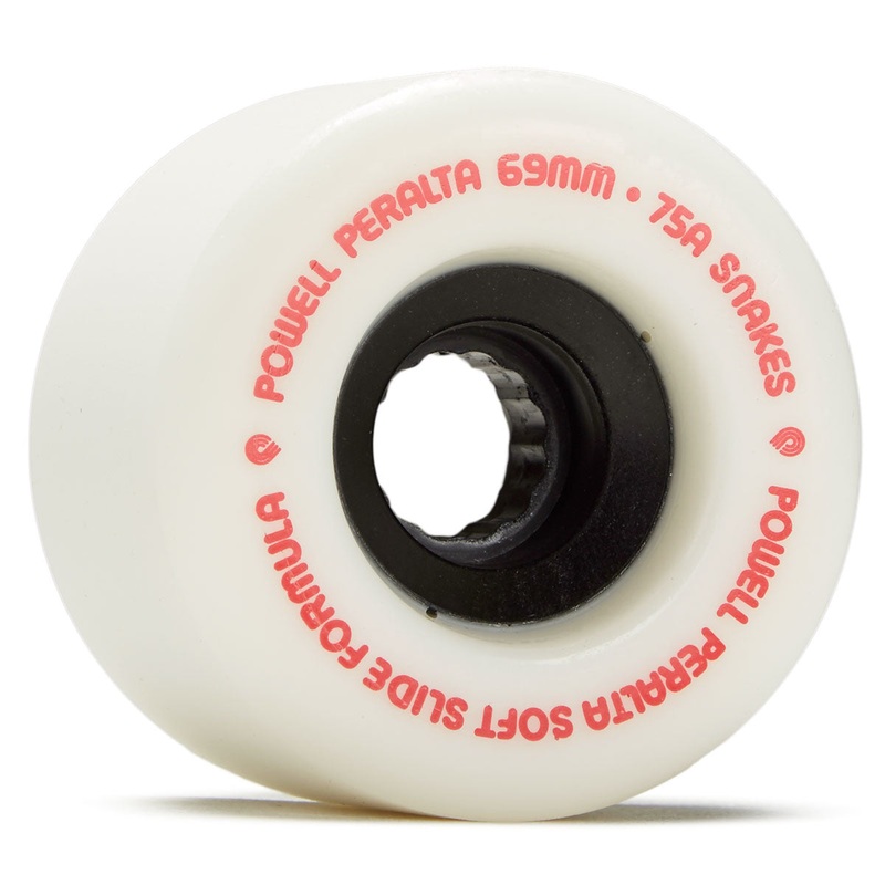 Powell-Peralta Snakes 75A Longboard Wheels – White – 69mm