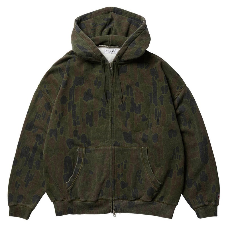 Evisen Dokuro Camo Zip Up Hoodie – Black