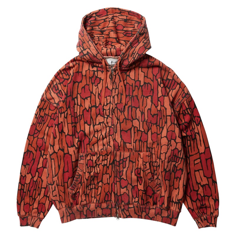 Evisen Dokuro Camo Zip Up Hoodie – Orange