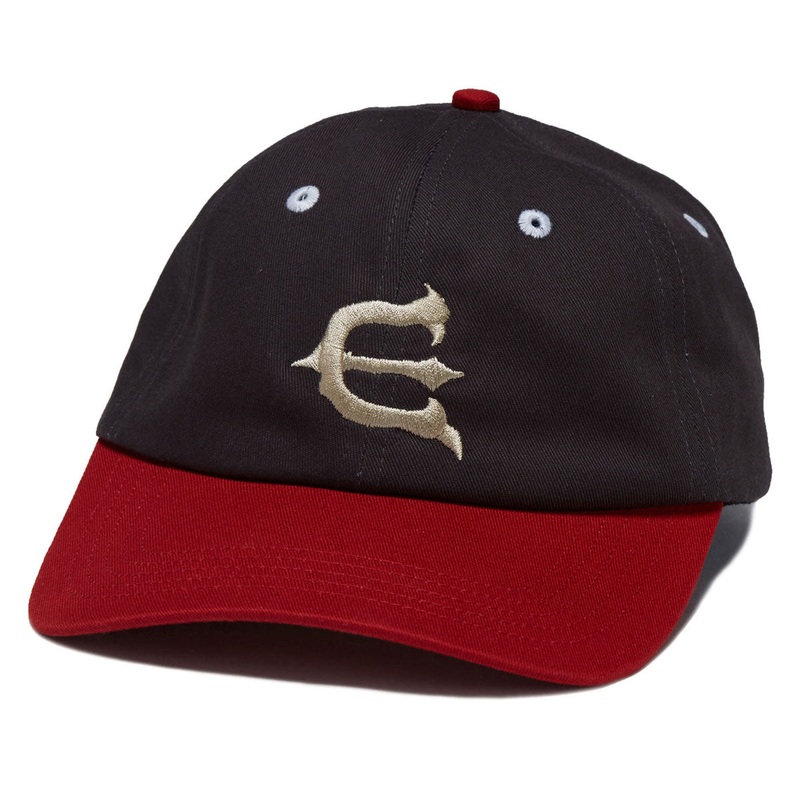Evisen One-Up 6 Panel Hat – Dark Grey/Red