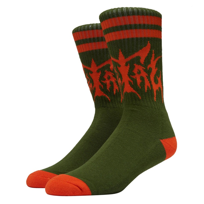 Metal Hesh Socks – Green/Orange