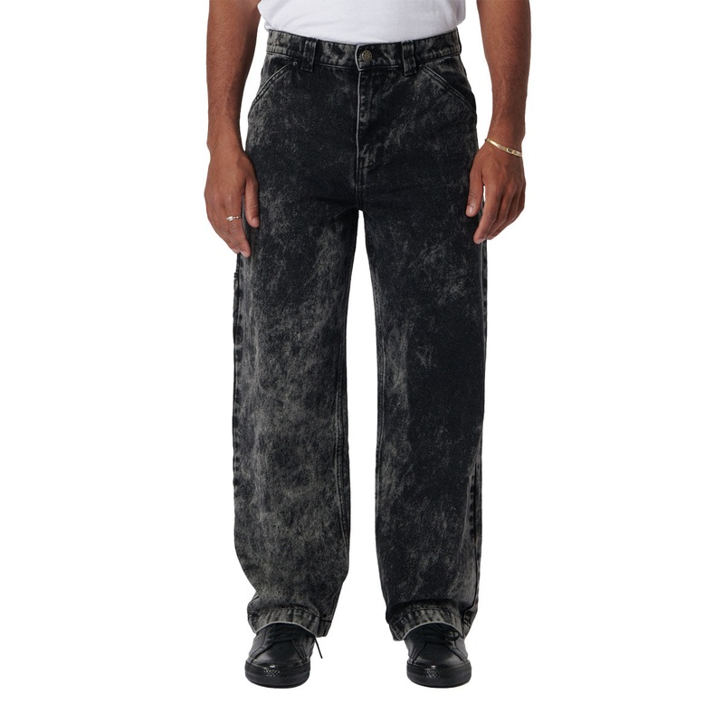 Rassvet Acid Wash Carpenter Work Denim Woven Jeans – Grey