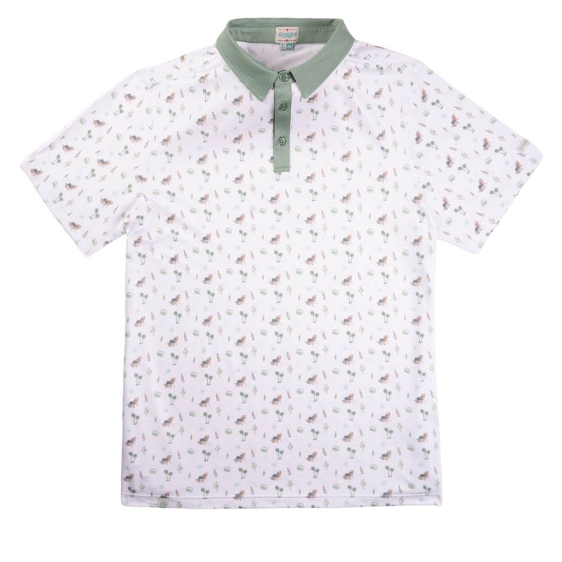 Sendero High Noon Performance Polo Shirt – White Oasis