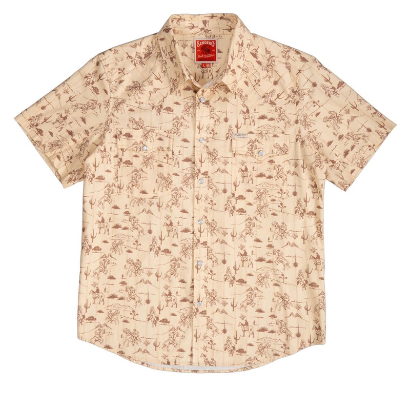 Sendero Serape Pearl Snap Shirt – Desert Rodeo Print Amarillo