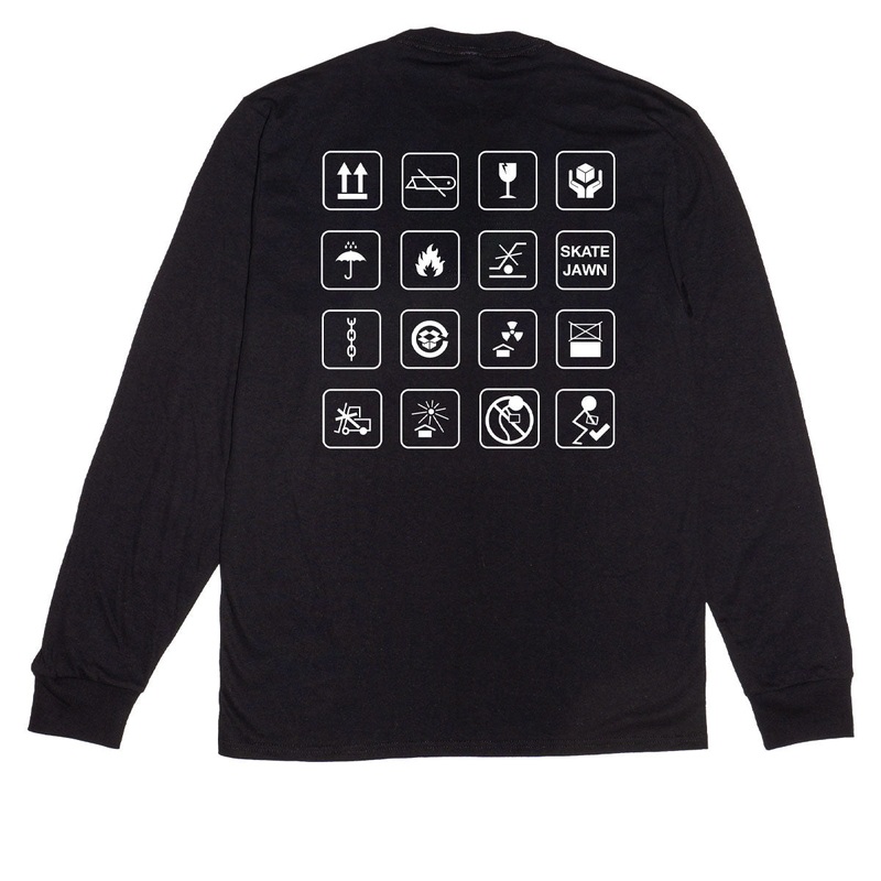 Skate Jawn Shipping Long Sleeve T-Shirt – Black