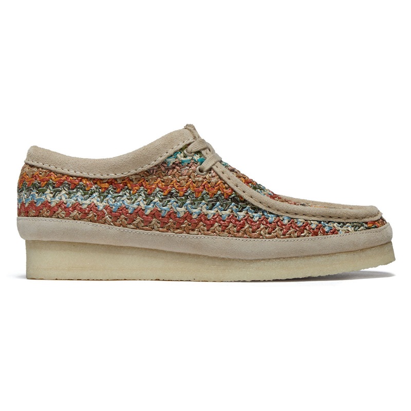 Clarks Wallabee Shoes – Multi Raffia