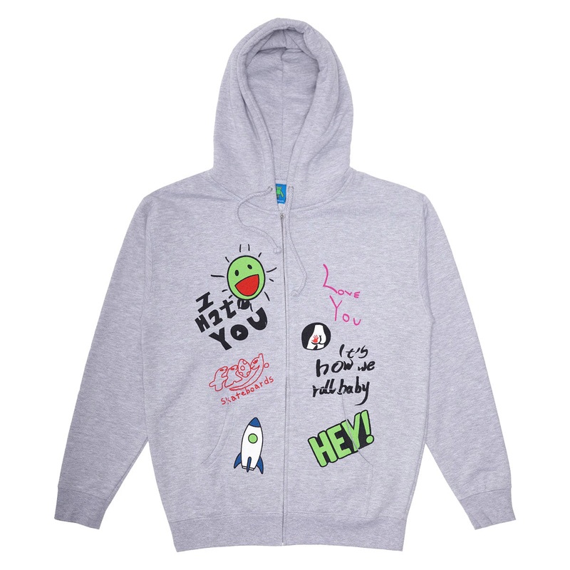 Frog Love/Hate Zip Hoodie – Ash