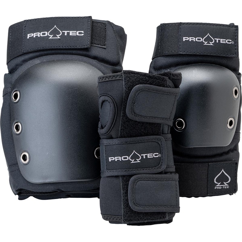 Pro-Tec Street Adult 3 Pack Open Back Set of Pads – Black