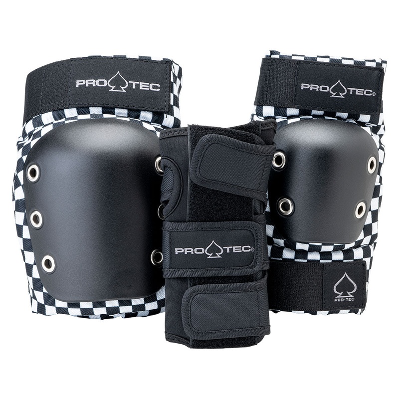 Pro-Tec Street Adult 3 Pack Open Back Set of Pads – Checker