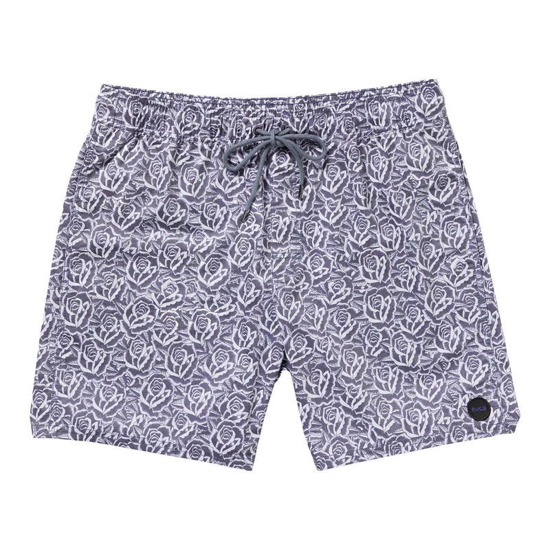 RVCA Barba Roses Elastic 17 Shorts – Light Blue