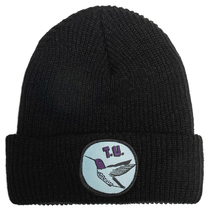 Transportation Unit Hummingbird Beanie – Black/Baby Blue/Purple’