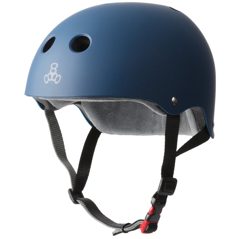 Triple Eight Certified Sweatsaver Helmet – Navy Rubber