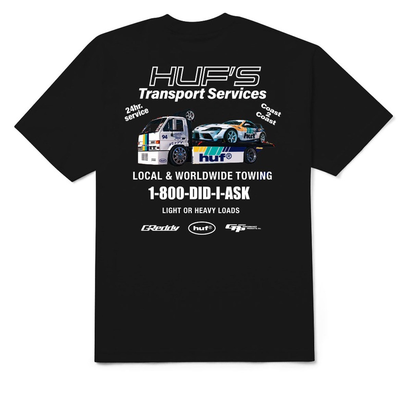 HUF x Greddy Tow T-Shirt – Black