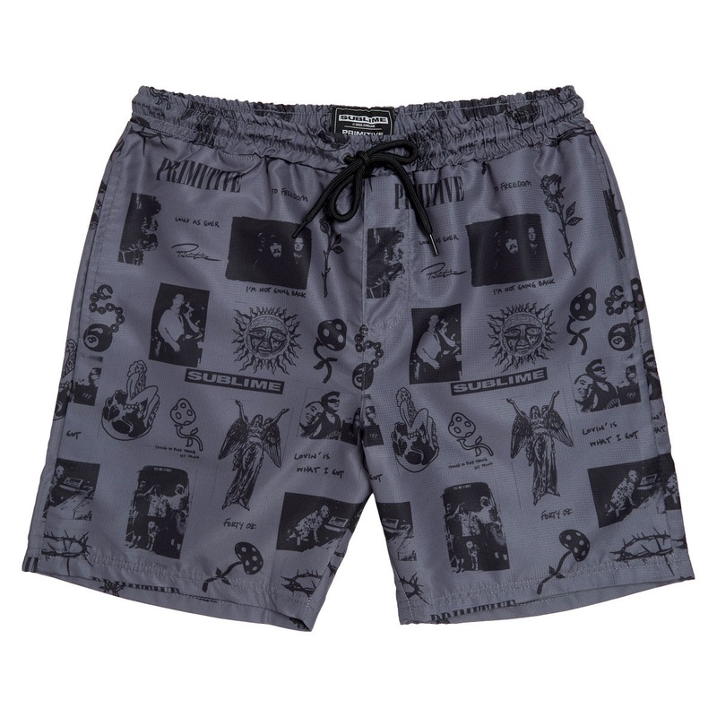 Primitive x Sublime Boardwalk Shorts – Charcoal