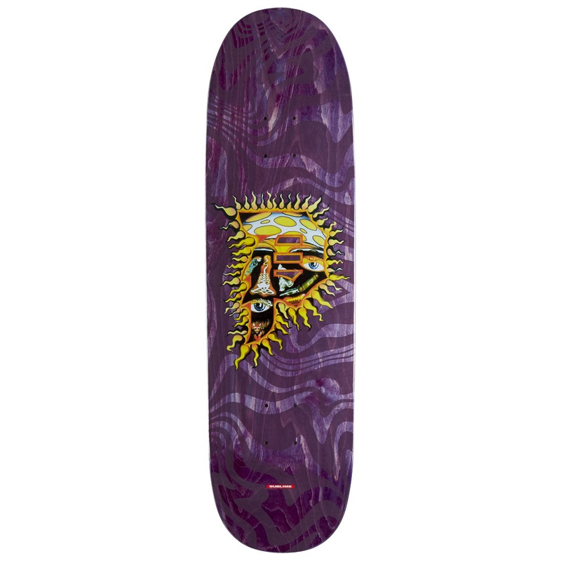 Primitive x Sublime Dirty P Sun Team Skateboard Deck – Purple – 8.625