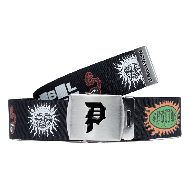 Primitive x Sublime Freedom Web Belt – Black