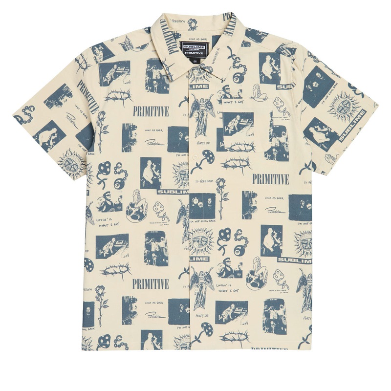 Primitive x Sublime Mosaic Woven Shirt – Cream