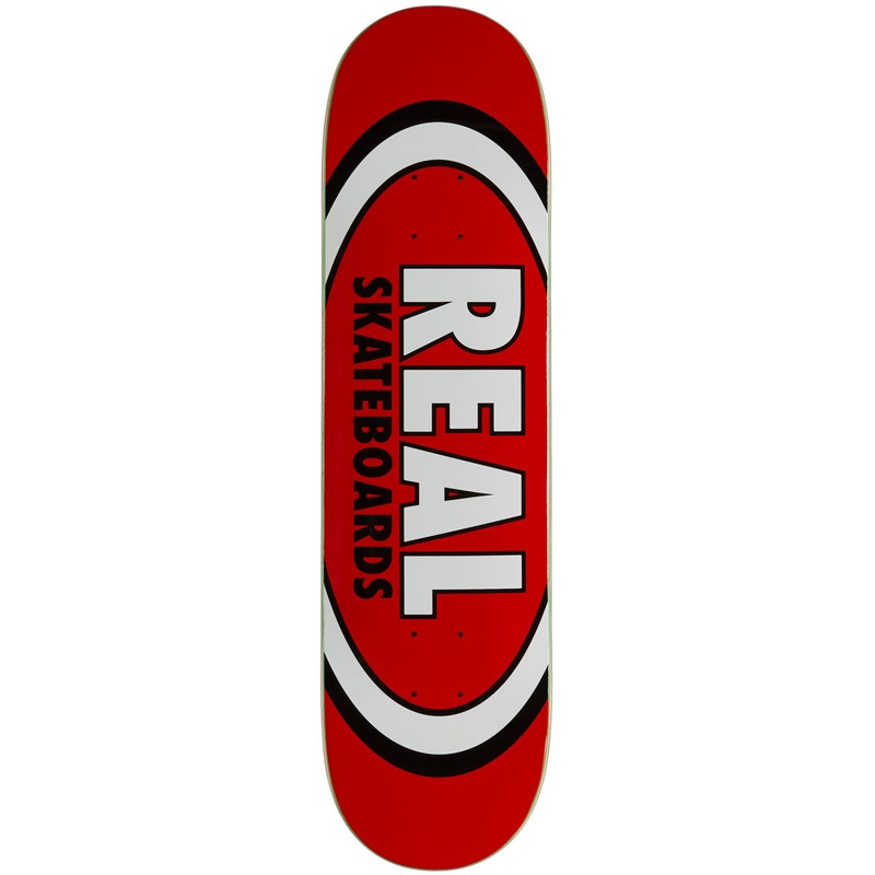 Real Team Classic Oval Skateboard Deck – Red – 8.12