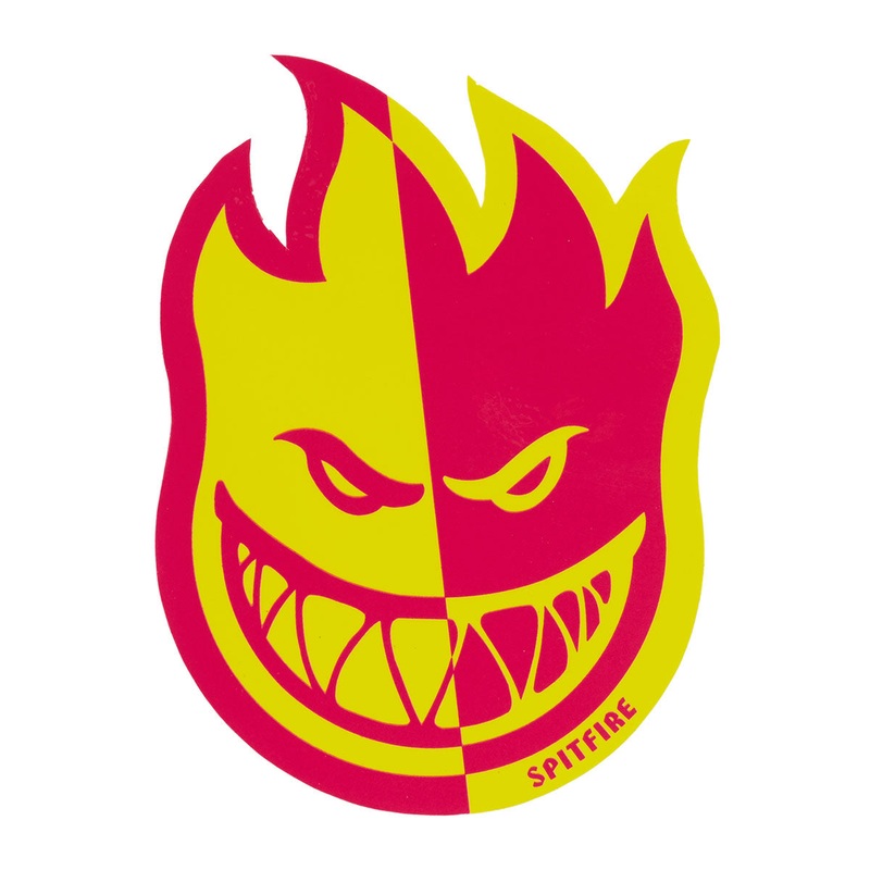 Spitfire Two Tone Bighead Fill Sticker – Yellow/Red