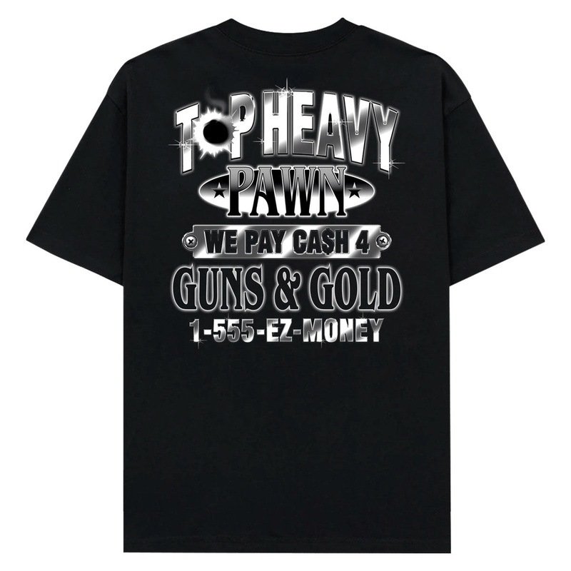 Top Heavy Pawned T-Shirt – Black
